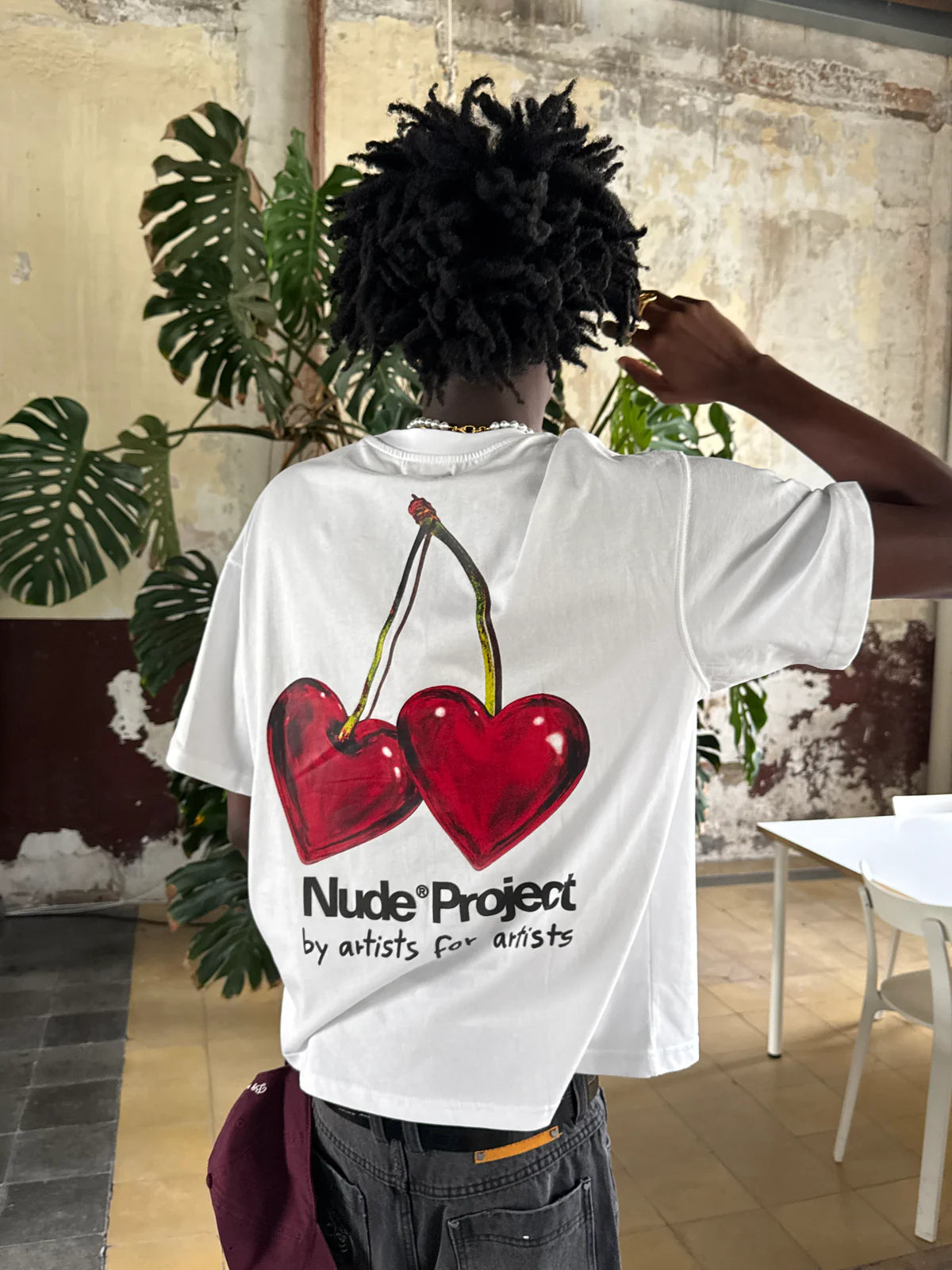 Juicy Cherry Tee White