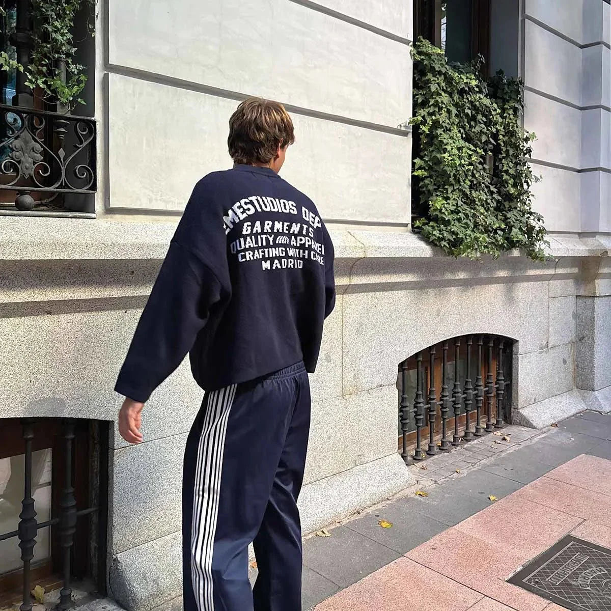 Department Navy Jacquard  Knit