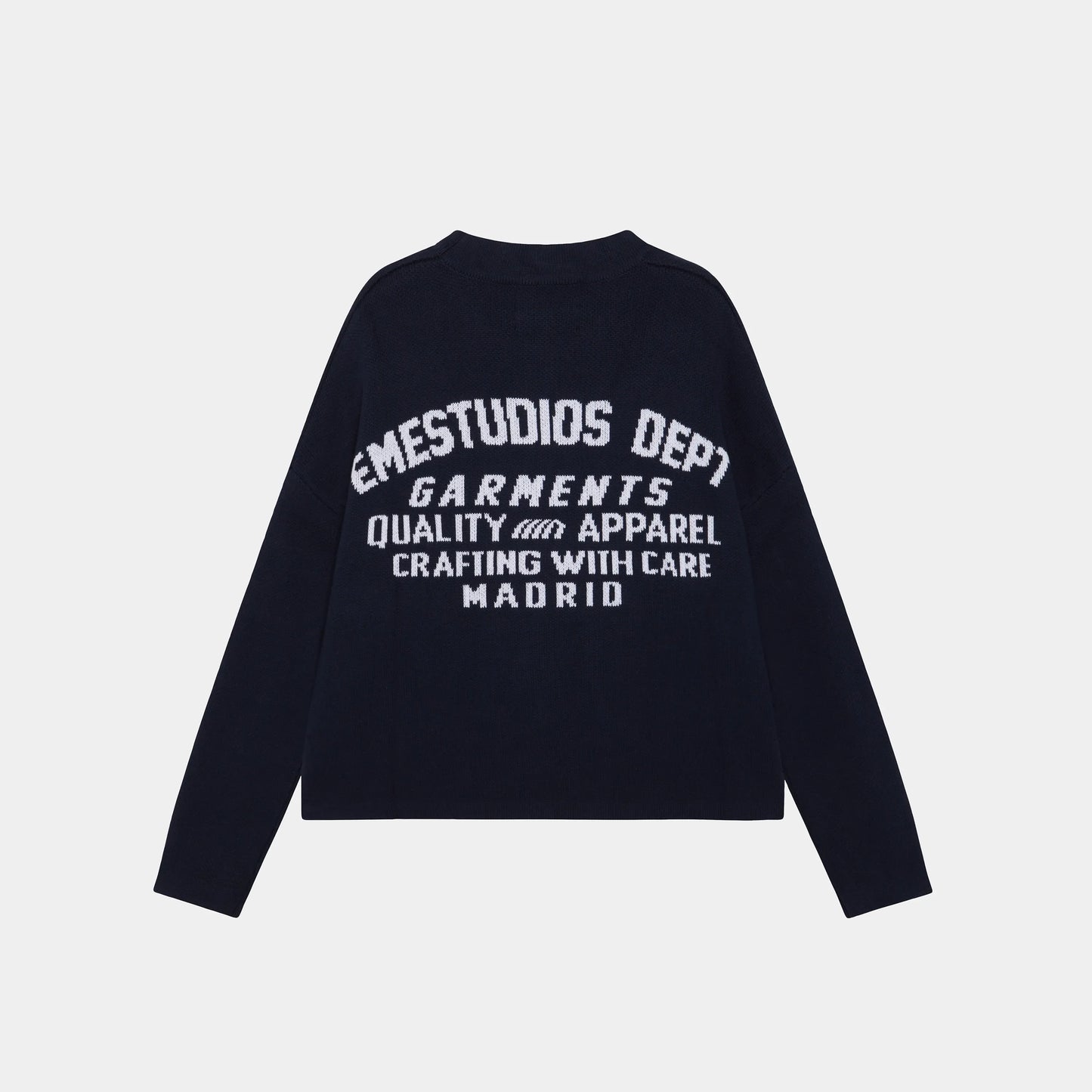 Department Navy Jacquard  Knit