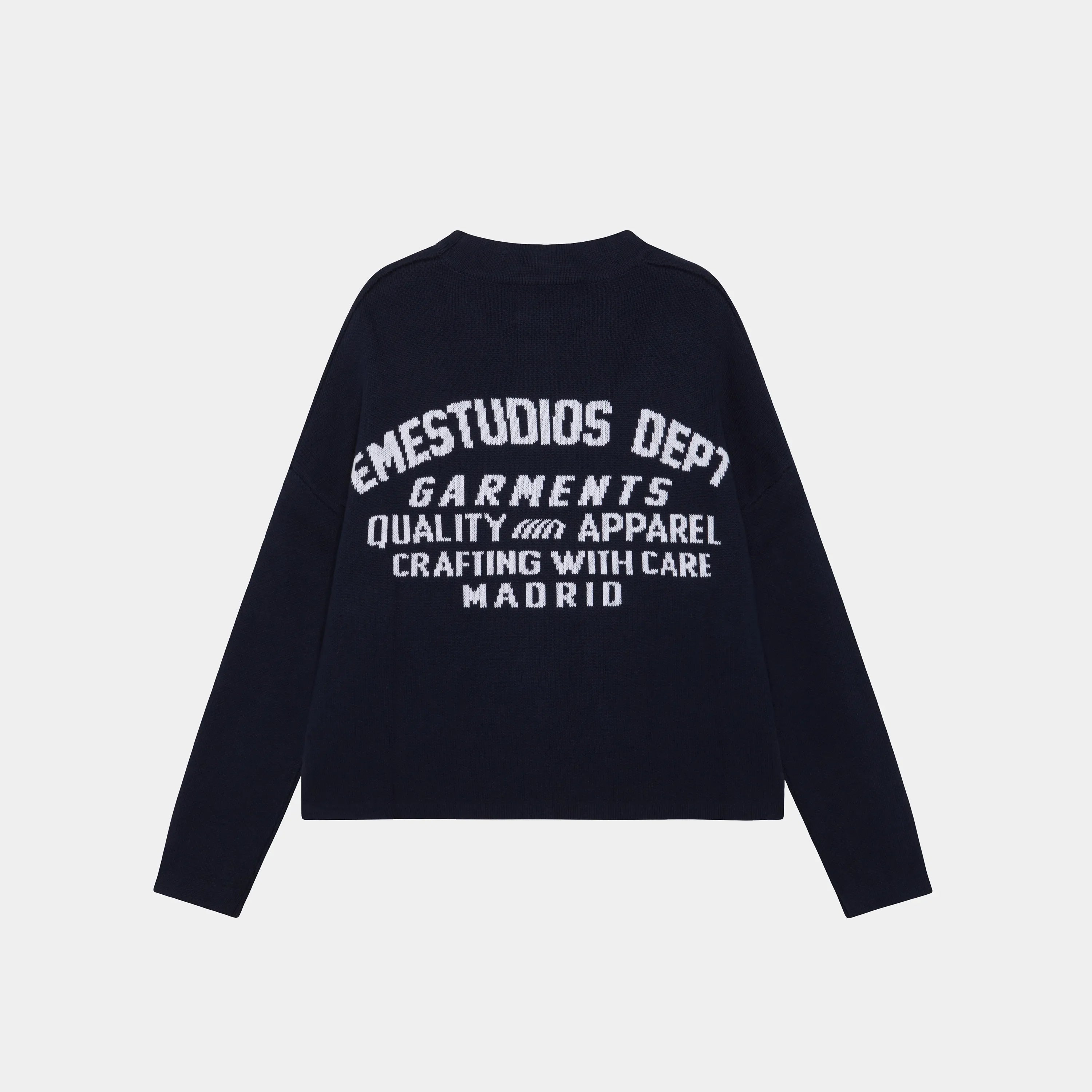 Department Navy Jacquard  Knit