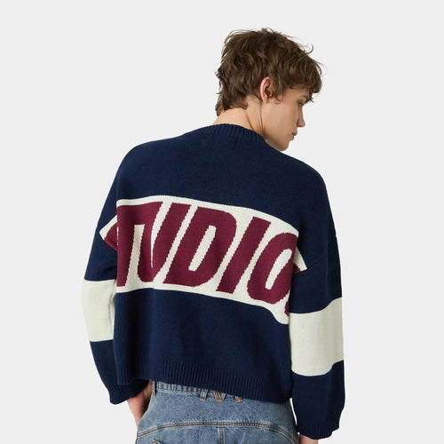 Thrill Navy Master Knit Sweater