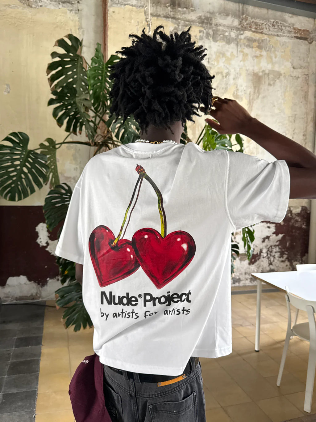 Juicy Cherry Tee White