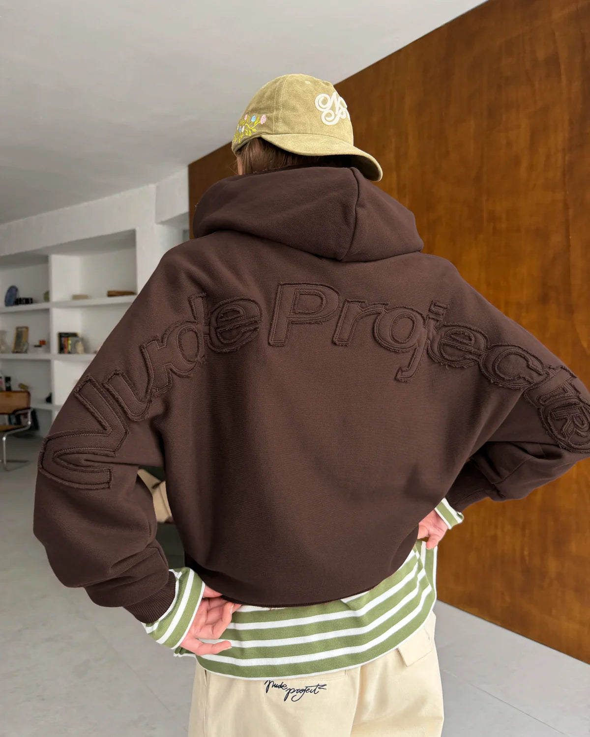 Marble Hoodie Brown
