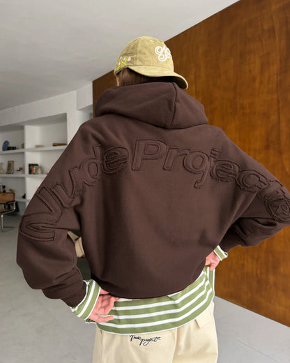 Marble Hoodie Brown