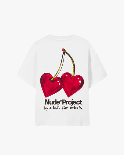 Juicy Cherry Tee White