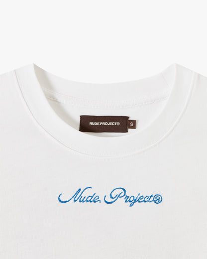 Peach Tee White