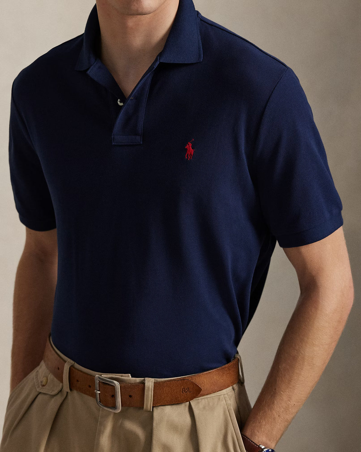 Polo Navy Mesh Shirt