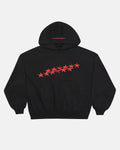 Stars Hoodie Black & Red